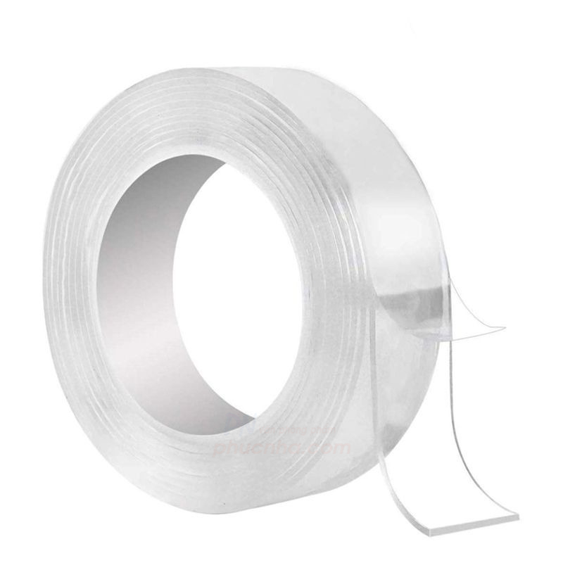 Băng keo 2 mặt siêu dính trong suốt, băng keo nano 2 mặt