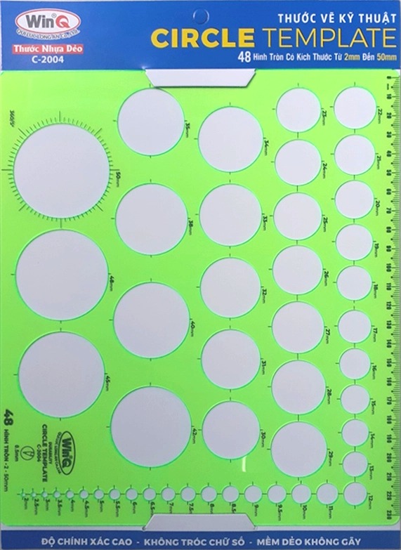 Thước vẽ hình tròn, lỗ tròn WinQ C-2004 (10)