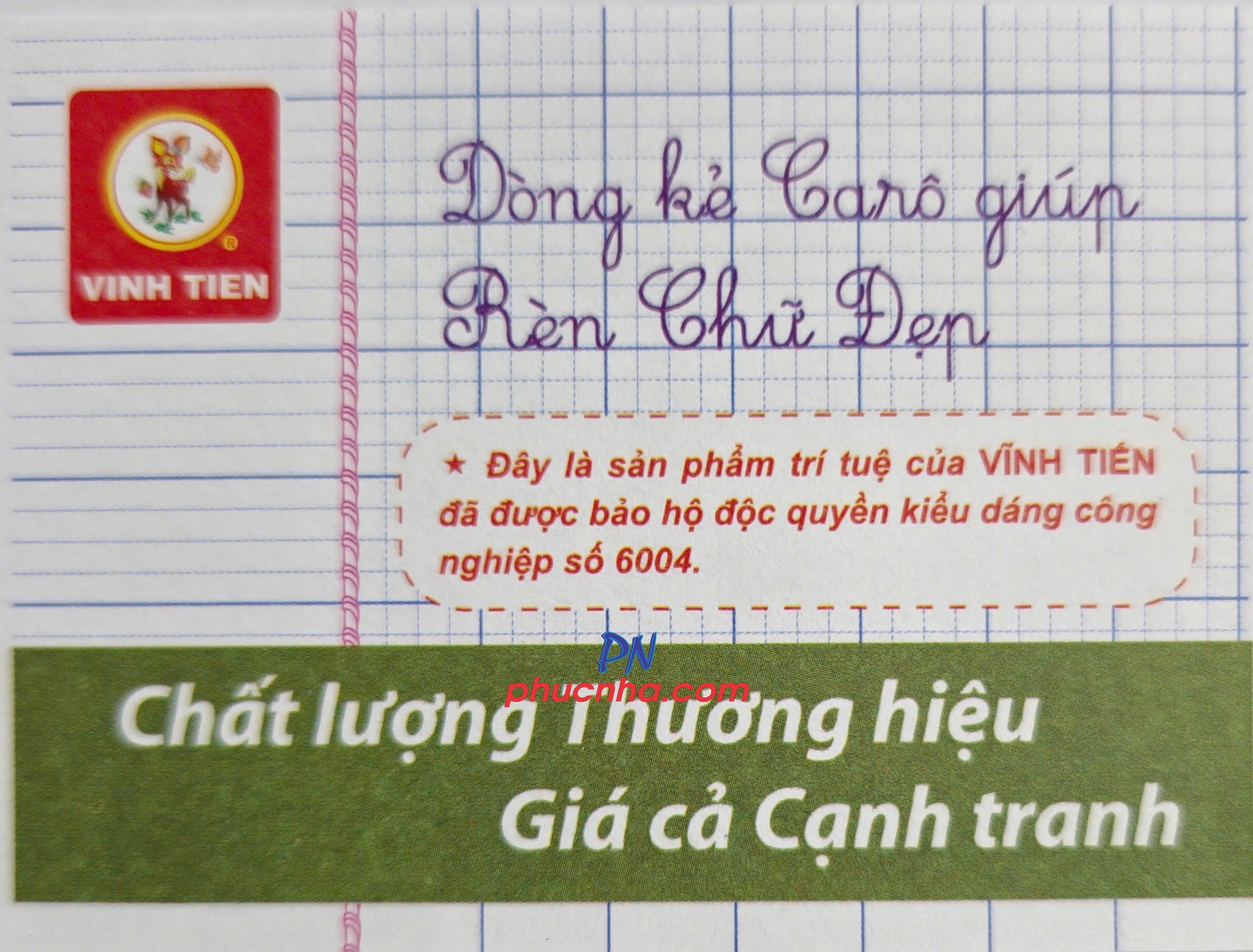 Tập HS Vĩnh Tiến Peaceful 200 trang 80gsm 4 ô ly (5/50)