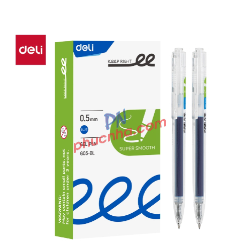 Bút gel bấm Deli G05 (bảng tiếng Anh), S05 (bản tiếng Trung) (12)