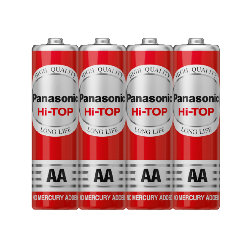 Pin Panasonic AA Hitop R6DT (2A) 1.5V (4 viên/ lốc, 60 viên/ hộp)