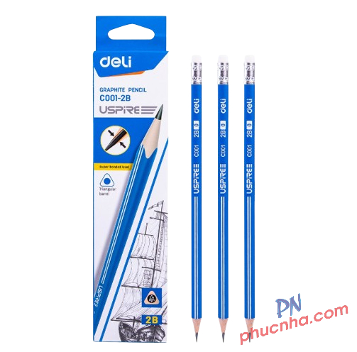 Bút chì gỗ Deli C001 2B (12)