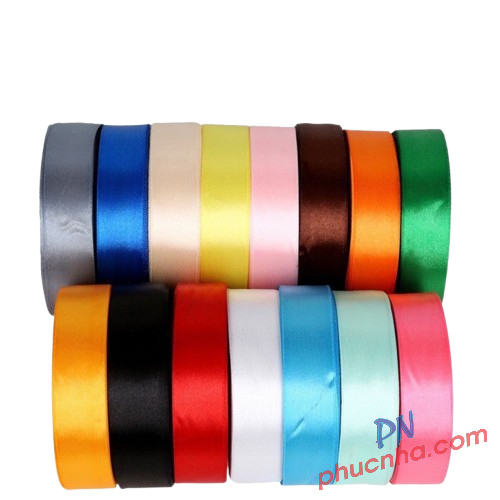 Ruy băng vải lụa trơn 22 mét