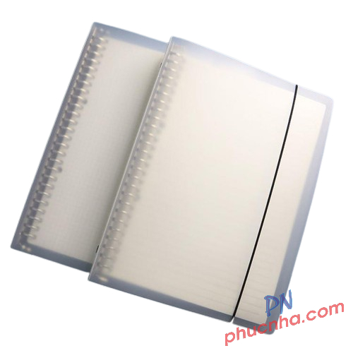 Sổ còng sắt 22 lỗ A5 bìa nhựa trong HY-A560T 60 tờ