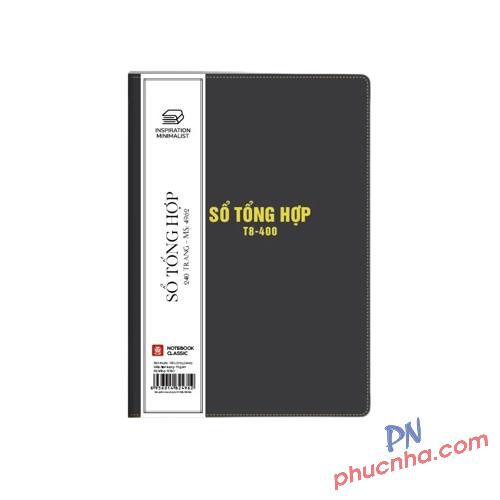 Sổ da Hải Tiến tổng hợp 400tr B5 175x250mm (bìa nhiều màu)