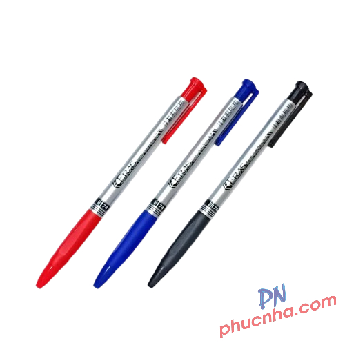Bút bi Eras E174 0.7mm-Xanh/Đỏ/Đen (20)