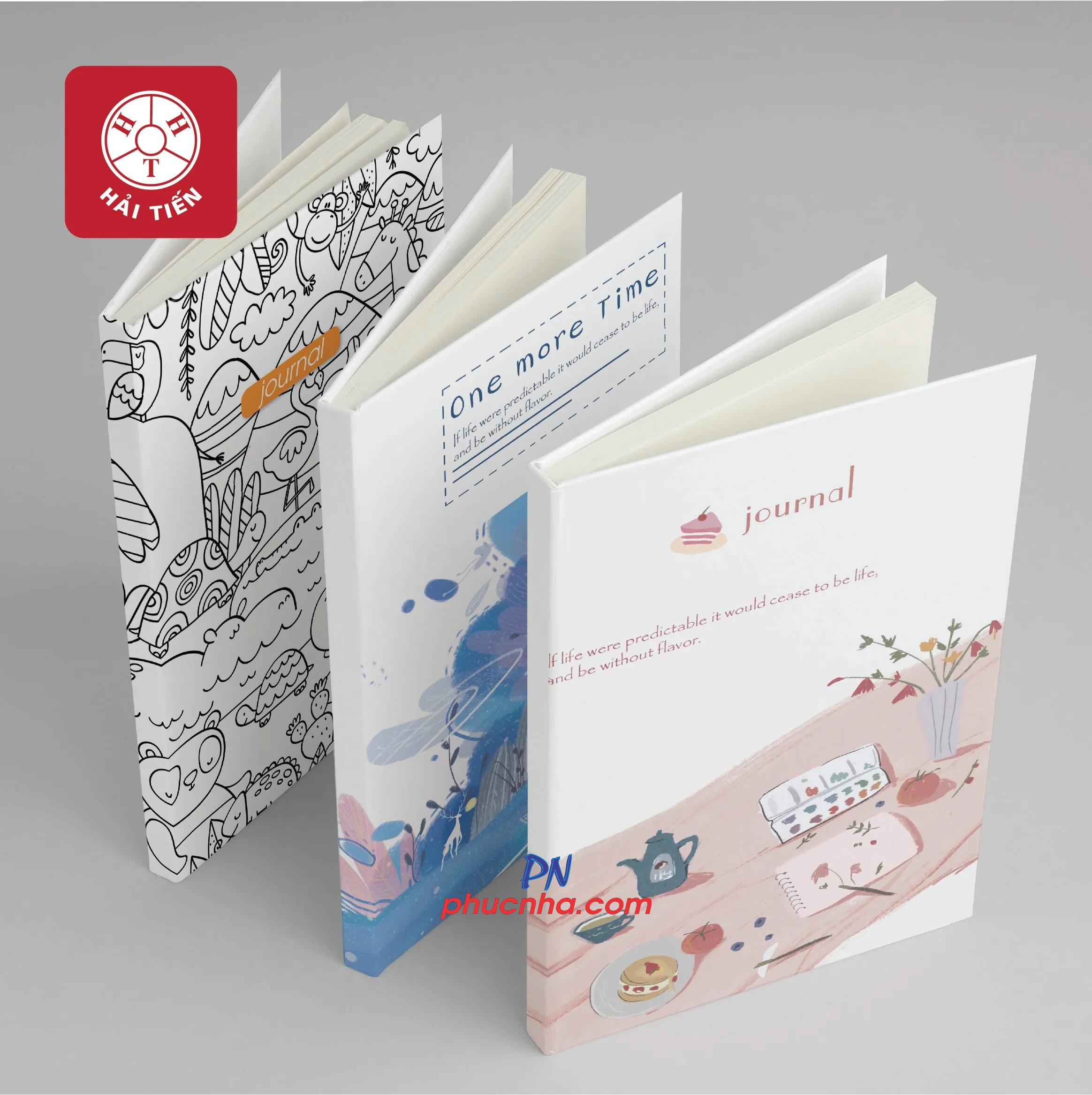 Sổ bìa cứng Hải Tiến Journal 6 7536 200tr 70gsm A5 kẻ ngang