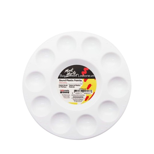 Khay pha màu nhựa tròn Mont Marte 12 ô AMPL0001-V02