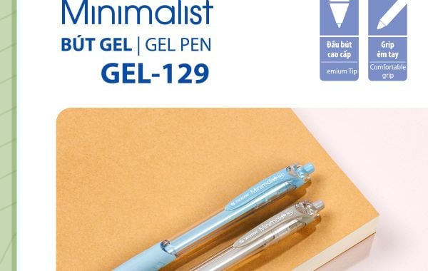 Bút gel bấm Thiên Long Gel-129 Minimalist 0.5mm (10)