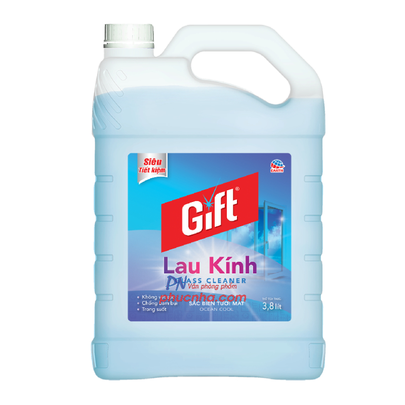 Nước lau kính Gift 3.8 lít sắc biển (3 can/ thùng)
