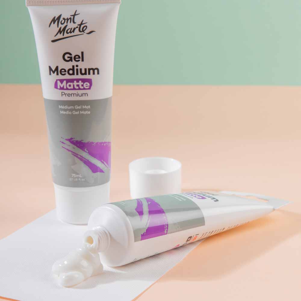 Dung môi pha màu acrylic Mont Marte MAMD005 75ml - Gel Medium Matte giúp tăng độ mờ (tỉ lệ 1:4)