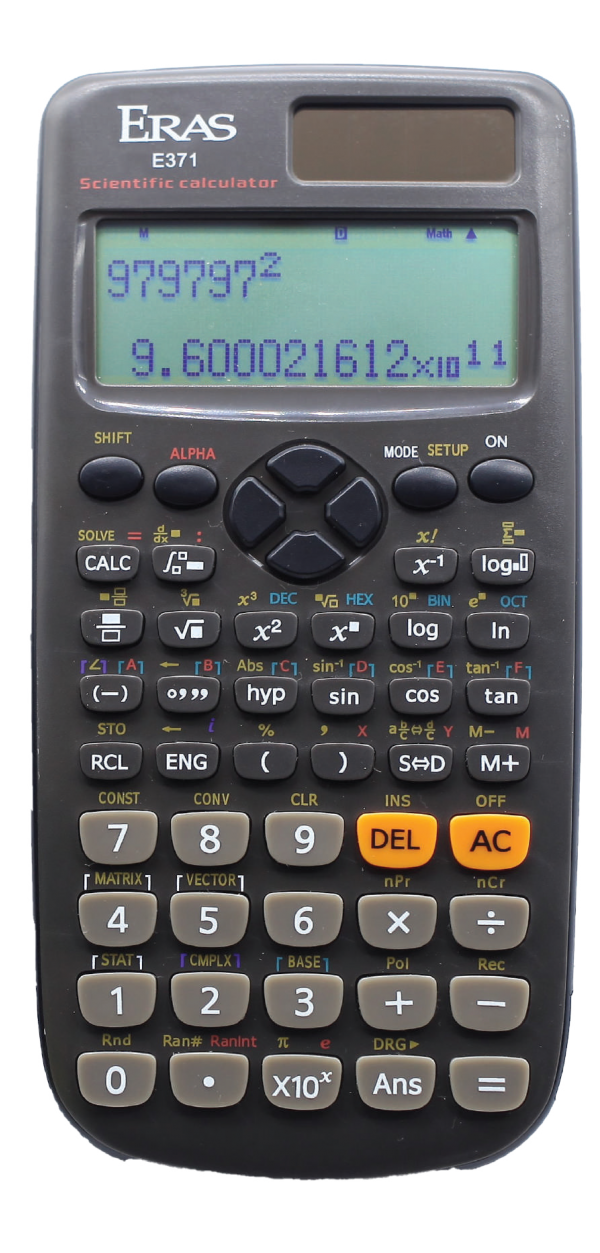 Máy tính khoa học Eras E371 (12 số, 417 chức năng, bảo hành 3 năm)