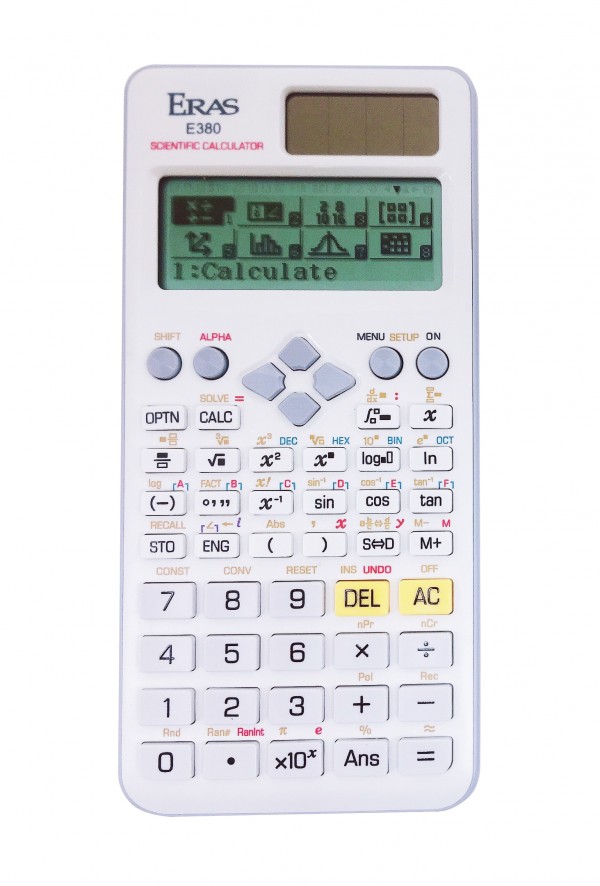 Máy tính khoa học Eras E380 (12 số, 552 chức năng, bảo hành 3 năm)