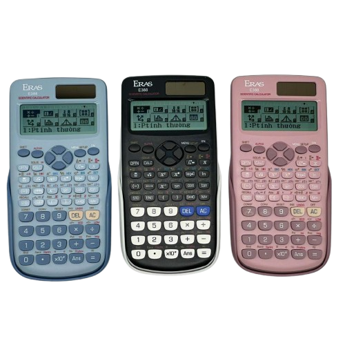 Máy tính khoa học Eras E388 (12 số, 521 chức năng, bảo hành 3 năm)