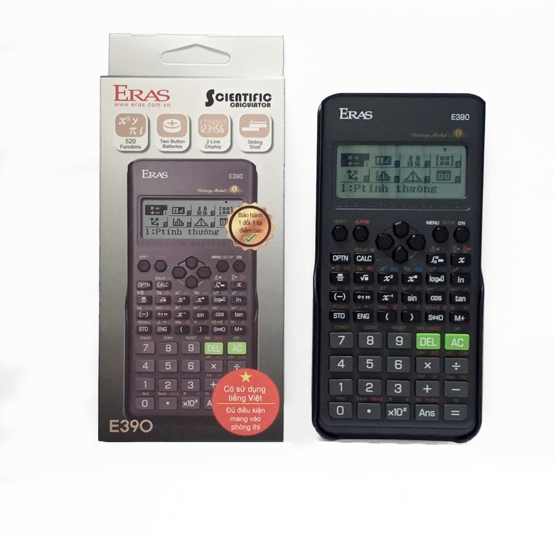 Máy tính khoa học Eras E390 Victory Medal 1 (520 chức năng, bảo hành 3 năm)