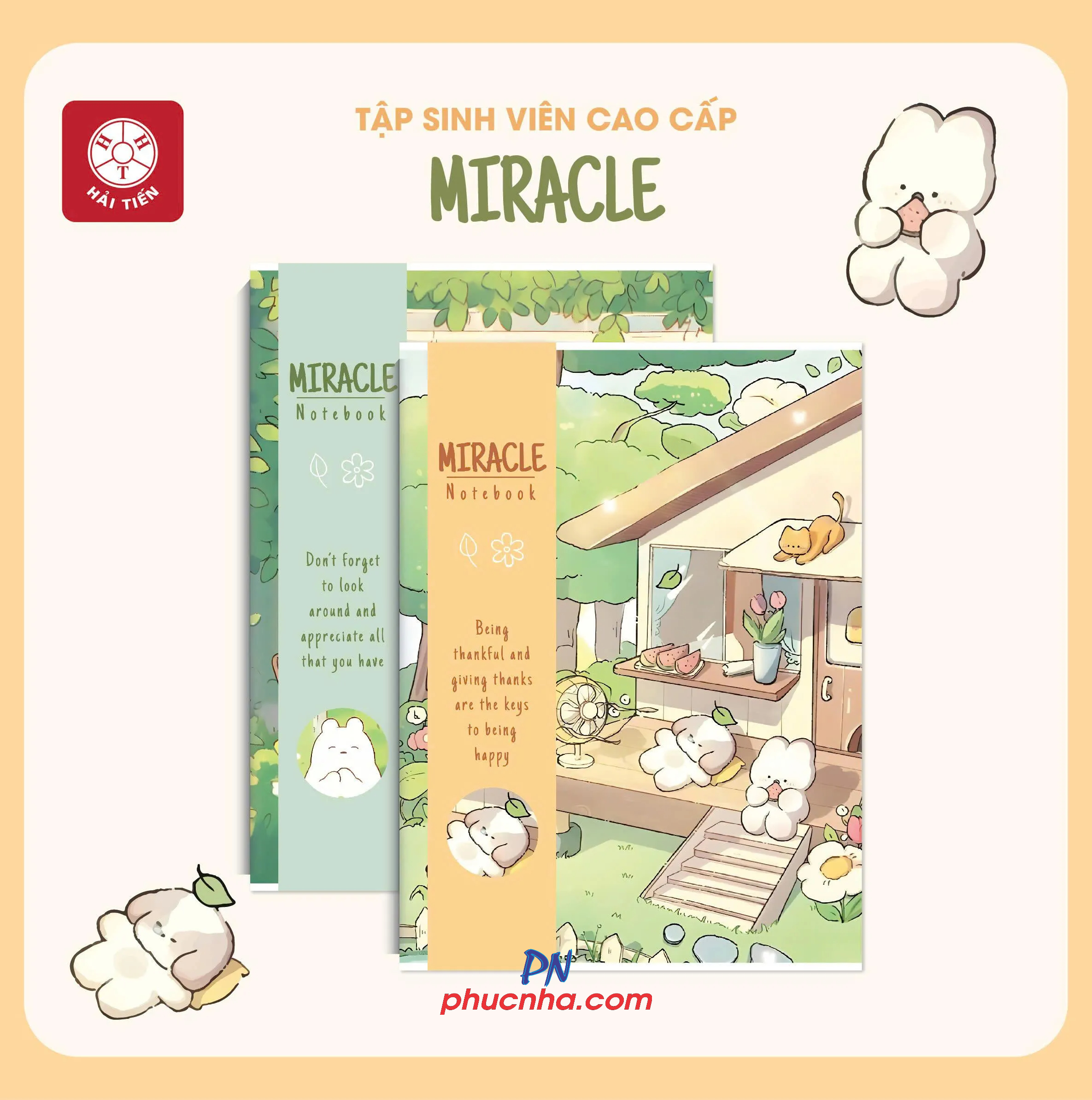 Tập Hải Tiến Miracel 7048 200 trang sinh viên B5 70gsm 4 ly ngang (3/60)