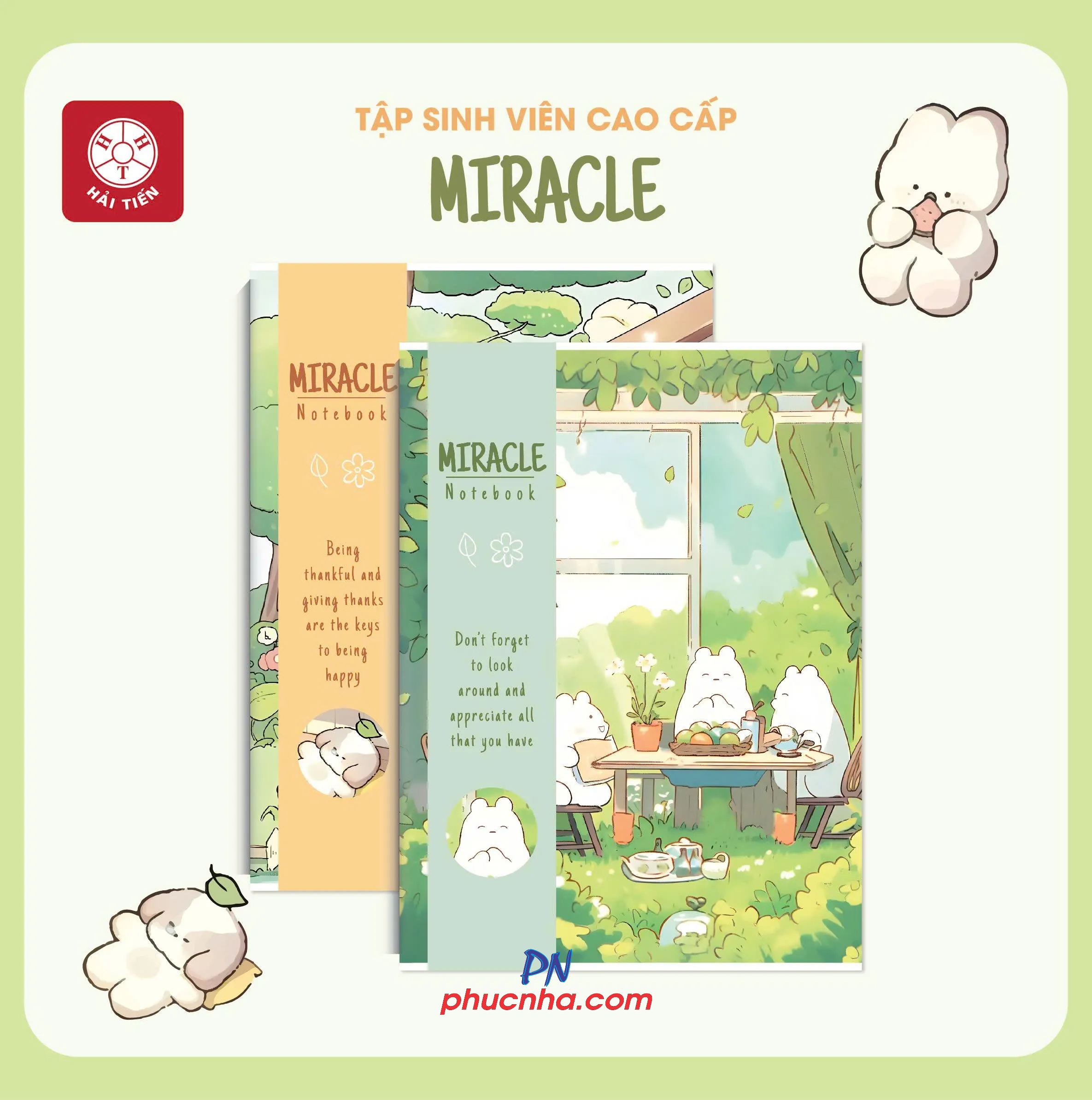 Tập Hải Tiến Miracel 7048 200 trang sinh viên B5 70gsm 4 ly ngang (3/60)