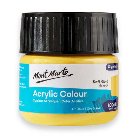 Màu nước acrylic 100ml Mont Marte - Màu Hủ Acrylic màu classic/ màu nhũ ánh kim/ màu phản quang