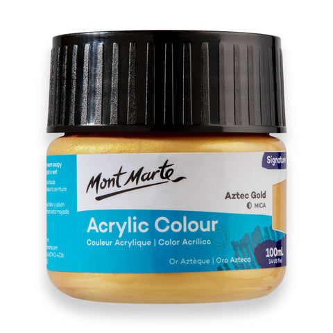 Màu nước acrylic 100ml Mont Marte - Màu Hủ Acrylic màu classic/ màu nhũ ánh kim/ màu phản quang