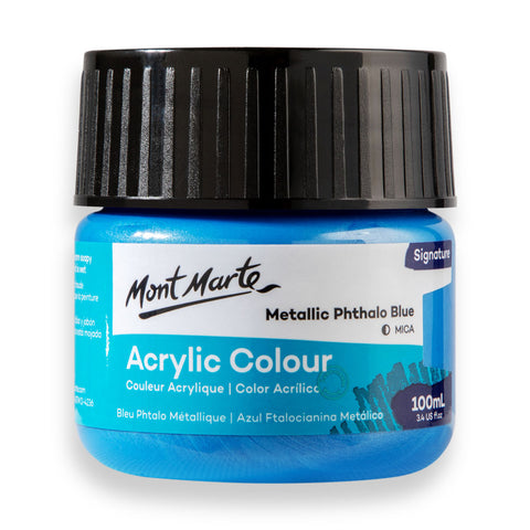 Màu nước acrylic 100ml Mont Marte - Màu Hủ Acrylic màu classic/ màu nhũ ánh kim/ màu phản quang