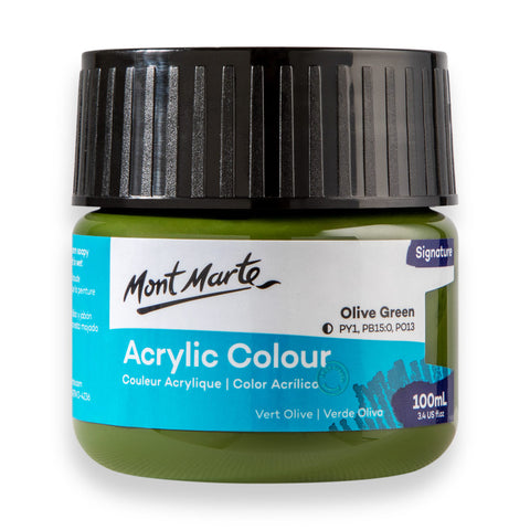 Màu nước acrylic 100ml Mont Marte - Màu Hủ Acrylic màu classic/ màu nhũ ánh kim/ màu phản quang