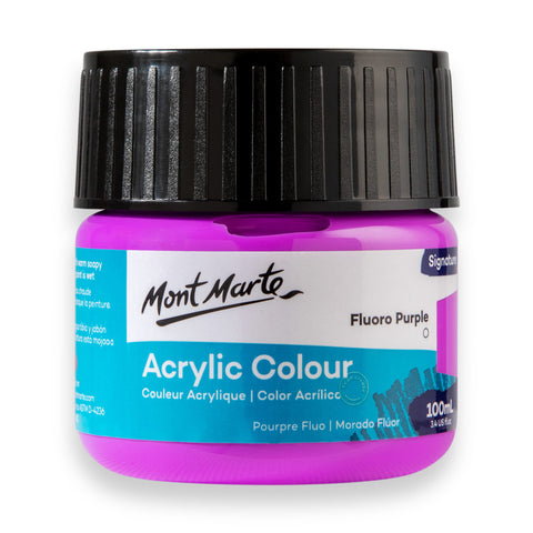 Màu nước acrylic 100ml Mont Marte - Màu Hủ Acrylic màu classic/ màu nhũ ánh kim/ màu phản quang