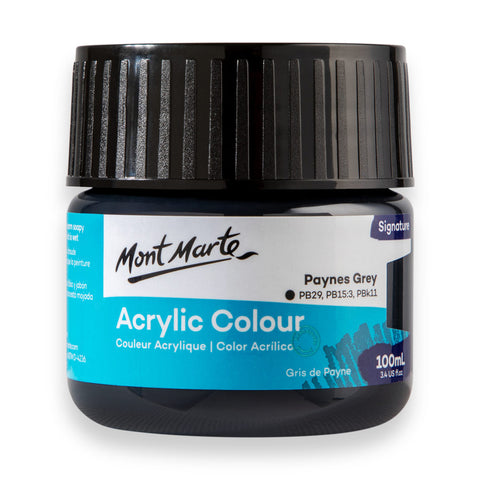 Màu nước acrylic 100ml Mont Marte - Màu Hủ Acrylic màu classic/ màu nhũ ánh kim/ màu phản quang