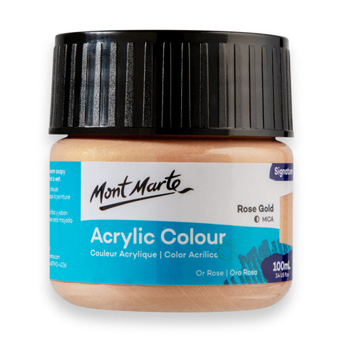 Màu nước acrylic 100ml Mont Marte - Màu Hủ Acrylic màu classic/ màu nhũ ánh kim/ màu phản quang