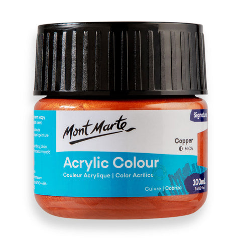 Màu nước acrylic 100ml Mont Marte - Màu Hủ Acrylic màu classic/ màu nhũ ánh kim/ màu phản quang