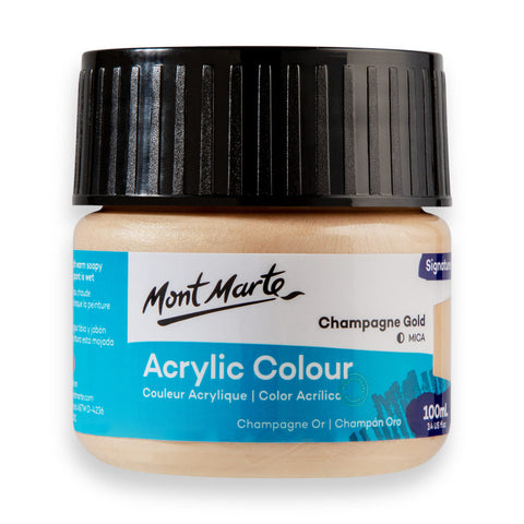 Màu nước acrylic 100ml Mont Marte - Màu Hủ Acrylic màu classic/ màu nhũ ánh kim/ màu phản quang