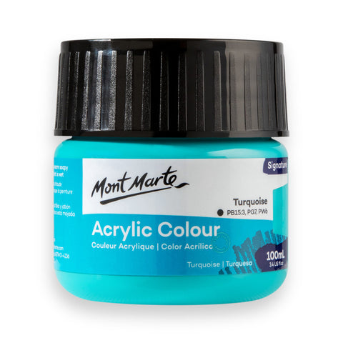 Màu nước acrylic 100ml Mont Marte - Màu Hủ Acrylic màu classic/ màu nhũ ánh kim/ màu phản quang