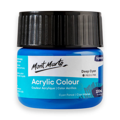 Màu nước acrylic 100ml Mont Marte - Màu Hủ Acrylic màu classic/ màu nhũ ánh kim/ màu phản quang