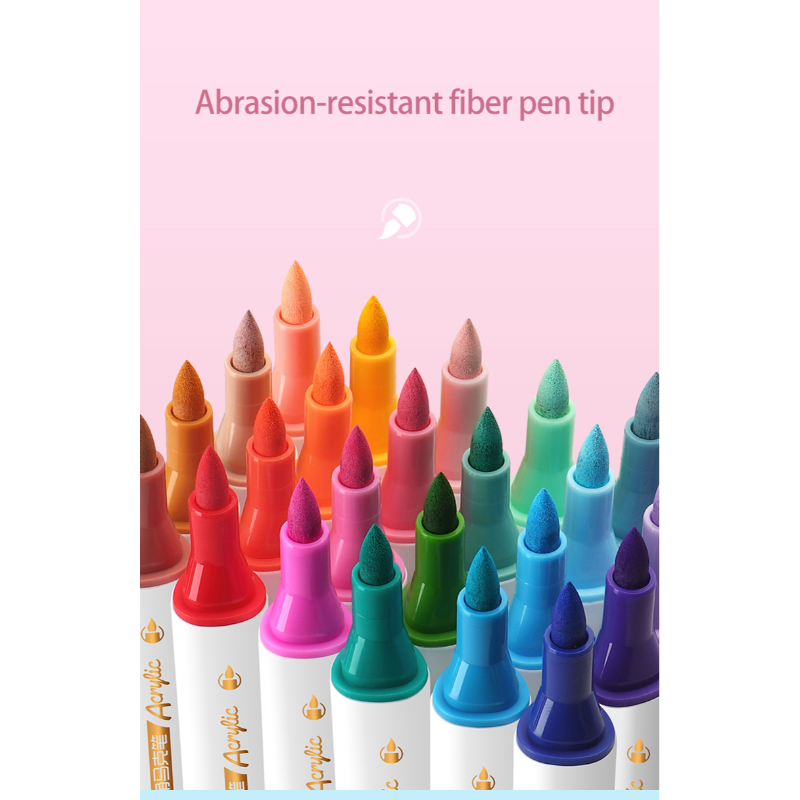 Bút lông màu Acrylic maker Baoke MP2949 2 đầu Vuông + Brush (6)