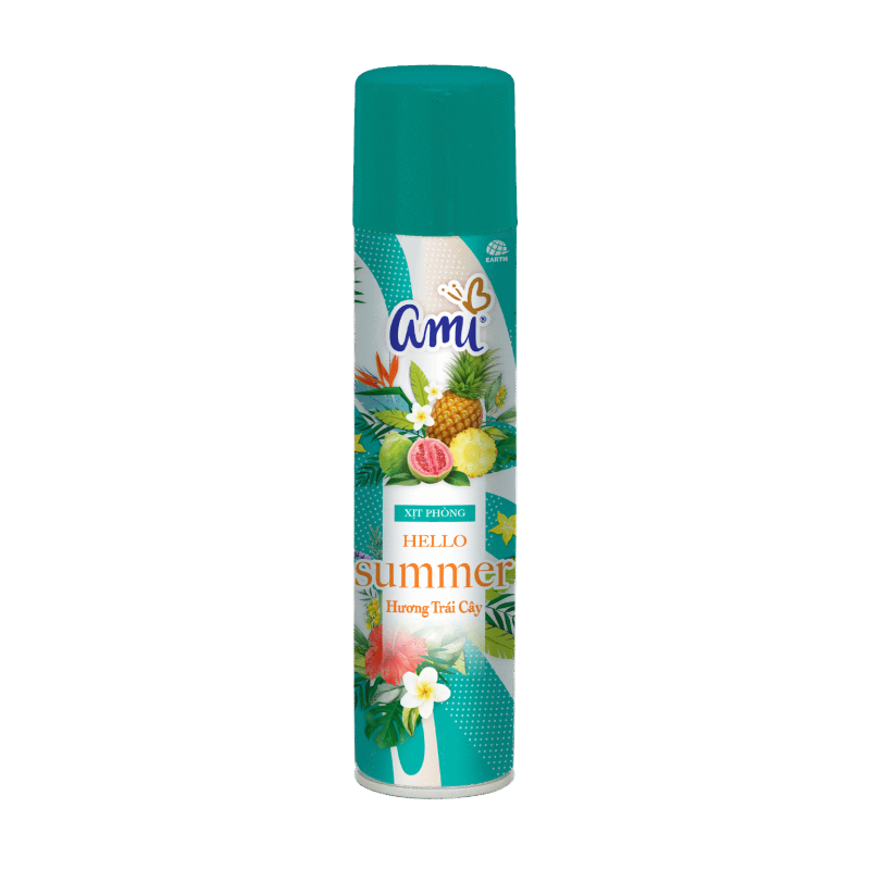 Bình xịt thơm phòng Ami 280ml (24) - Xịt phòng Ami Hương lily/ Hoa Hồng/ Lavender/ Trái cây/ Ylang/ Chanh