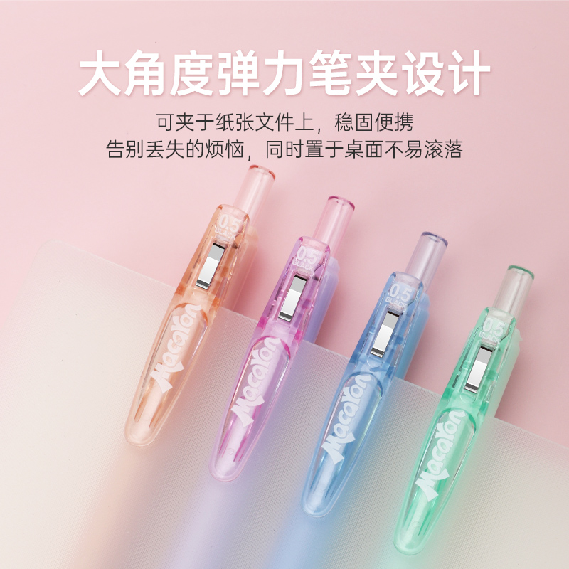 Bút gel bấm Baoke PC1959 Macaron ngòi ST 0.5mm (12)