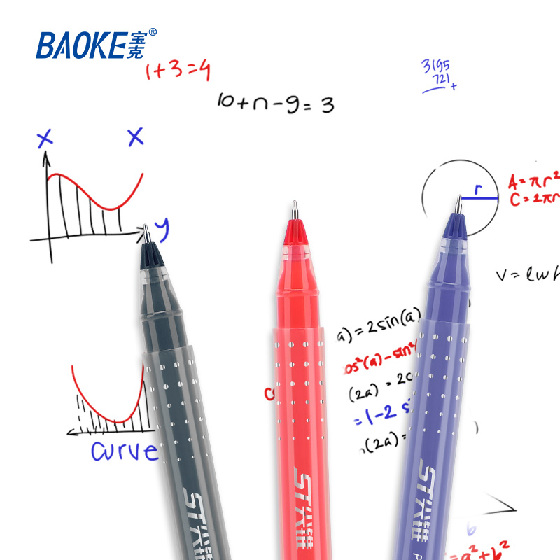 Bút gel Baoke PC5158 0.5mm mực nhiều, ngòi ST (12)