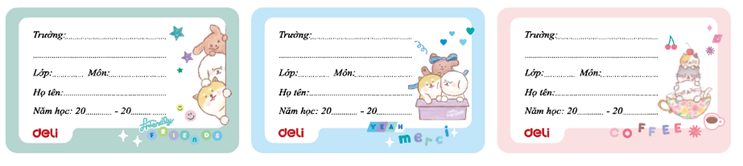 Nhãn vở, nhãn tên Deli (50)