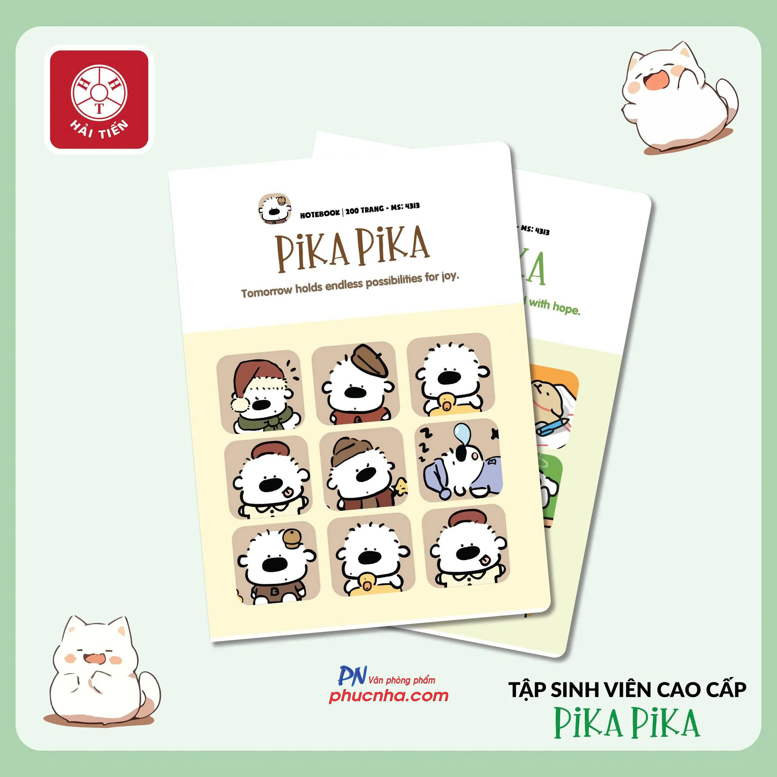 Tập Hải Tiến Pika Pika 4405 sinh viên B5 200 trang 70gsm 4 ly ngang (3/60)
