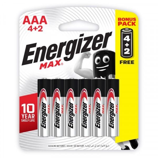 Pin Energizer Max AAA 3A 1.5V E92 BP4+2 (6 viên/ vỉ) (12)