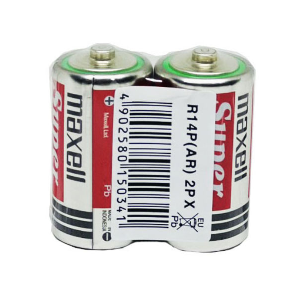 Pin Trung size C Maxell Super Power R14P 1.5V Chính Hãng (2 viên/ lốc, 20 viên/ hộp)