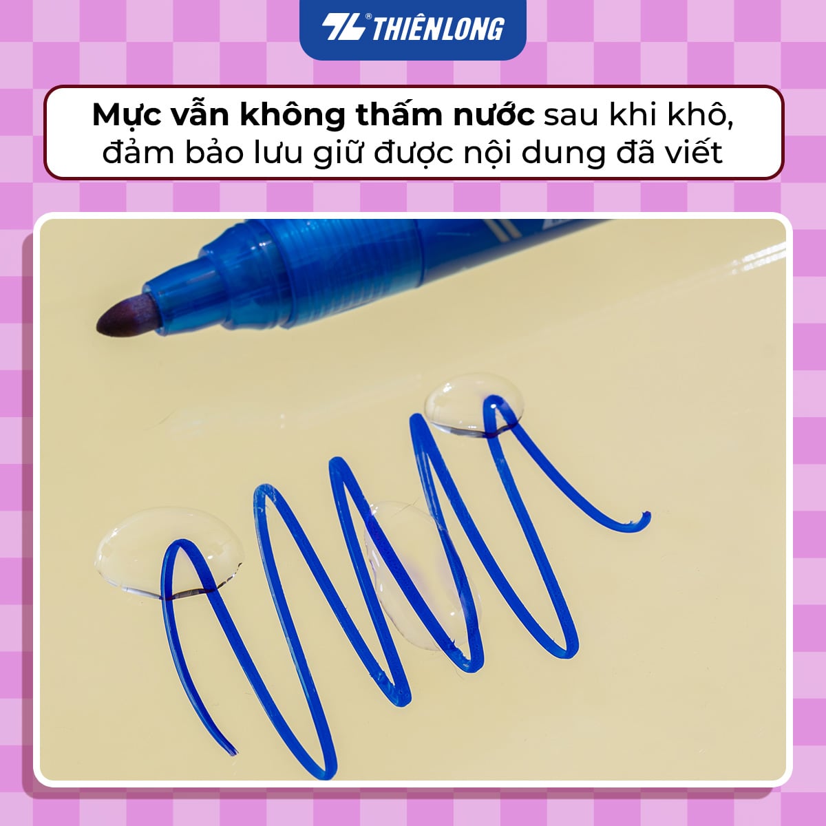 Bút lông dầu Thiên Long PM-025 1 đầu 1.5mm (10) - đầu vặn bơm mực dễ dàng