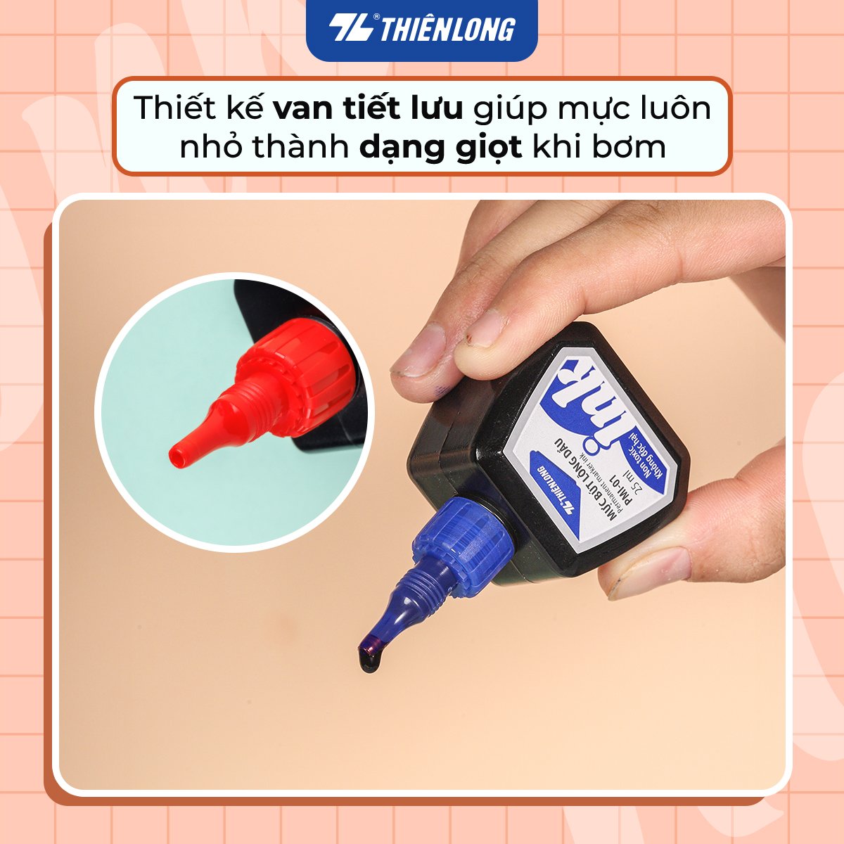 Mực bút lông dầu Thiên Long PMI-01 25ml (6/144)