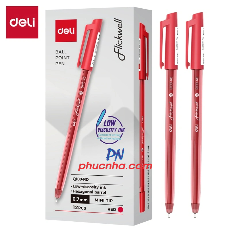 Bút bi dầu Deli Q100 0.7mm (12)