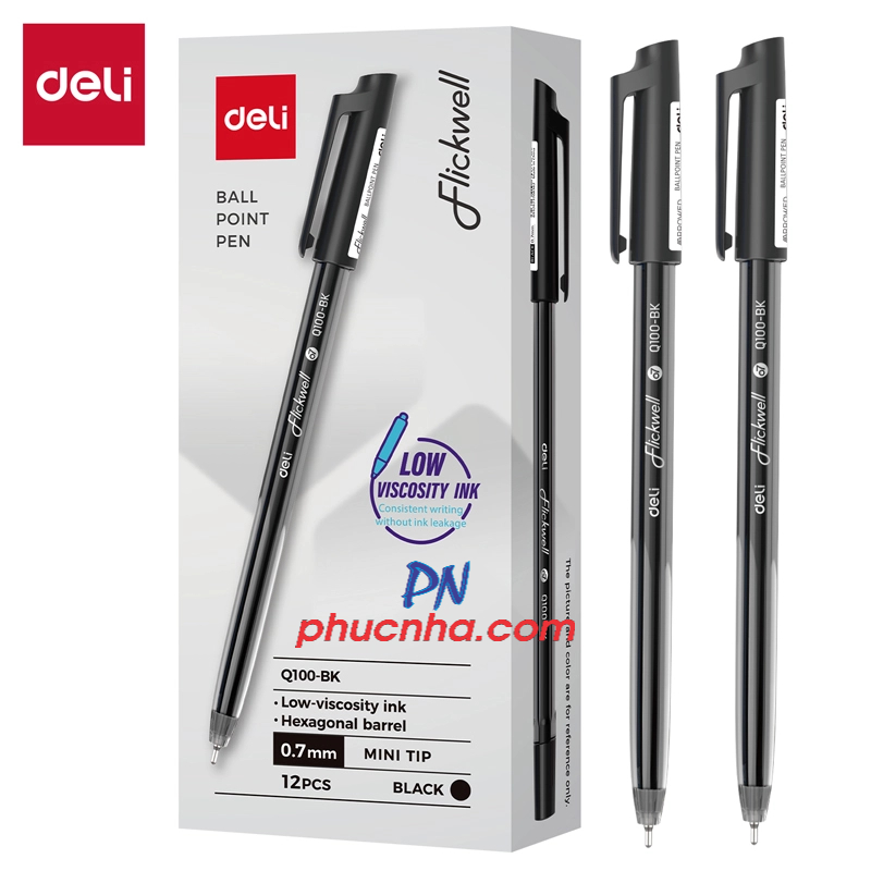 Bút bi dầu Deli Q100 0.7mm (12)