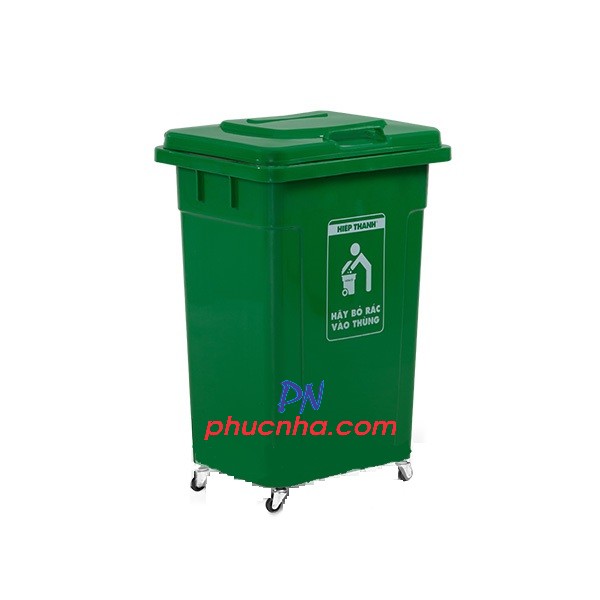 Thùng rác nhựa 60 lít có bánh xe