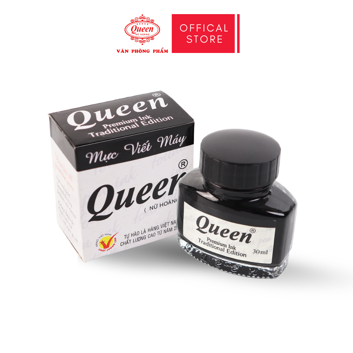 Mực viết máy Queen FPI-01 30ml (12/72) - Mực xanh/ tím/ đen