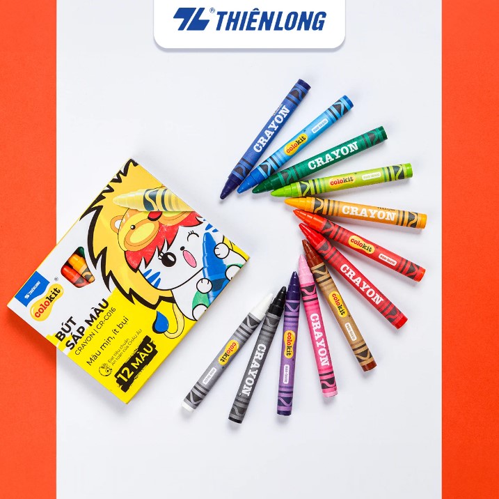 Sáp màu 12 màu Thiên Long CR-C016 (10/300)
