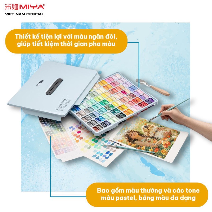 Màu nước Gouache Miya Himi Twin Split Cup 12g 112 màu/ 36 màu