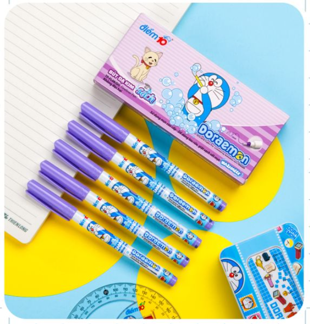 Bút lông kim Thiên Long Điểm 10 TP-FL08/DO Doremon 0.3mm, mực tím (10/720)