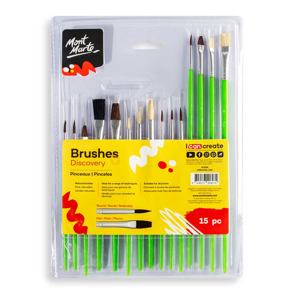 Set 15 cọ vẽ Mont Marte MPB0008V03